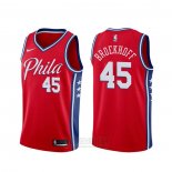 Camiseta Philadelphia 76ers Ryan Broekhoff #45 Statement Rojo