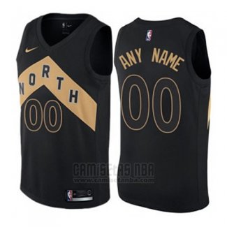 Camiseta Toronto Raptors Ciudad 2017-18 Negro Personalizada