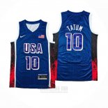 Camiseta USA 2024 Jayson Tatum #10 Azul1