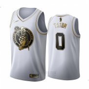 Camiseta Golden Edition Boston Celtics Jayson Tatum #0 Blanco