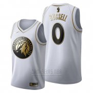 Camiseta Golden Edition Minnesota Timberwolves D'angelo Russell #0 2019-20 Blanco