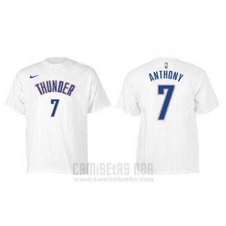 Camiseta Manga Corta Carmelo Anthony Oklahoma City Thunder Blanco