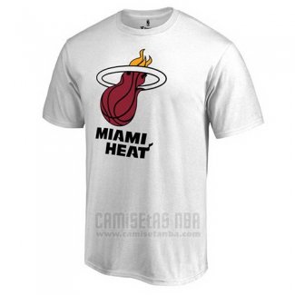 Camiseta Manga Corta Miami Heat Blanco