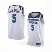 Camiseta Minnesota Timberwolves Anthony Edwards #5 Association 2022-23 Blanco