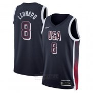 Camiseta USA 2024 Kawhi Leonard #8 Azul1