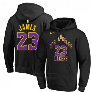 Sudaderas con Capucha Los Angeles Lakers Lebron James Ciudad 2023-24 Negro