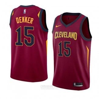 Camiseta Cleveland Cavaliers Sam Dekker #15 Icon 2018 Rojo