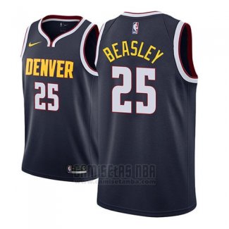 Camiseta Denver Nuggets Malik Beasley #25 Icon 2018-19 Azul