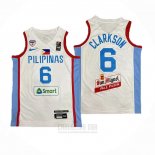 Camiseta Filipino Jordan Clarkson # 6 Juegos Olimpicos 2024 Blanco