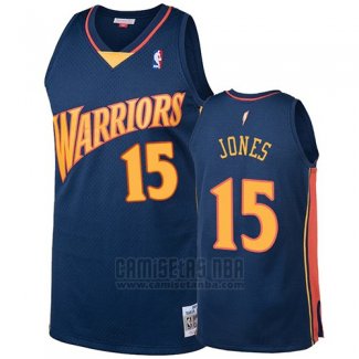 Camiseta Golden State Warriors Damian Jones 2009-10 Hardwood Classics Azul