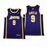 Camiseta Los Angeles Lakers Bronny James #9 Statement Violeta1