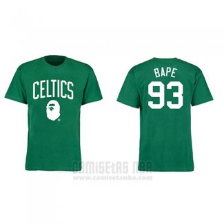 Camiseta Manga Corta Boston Celtics Verde BAPE Cruzado