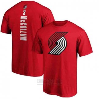 Camiseta Manga Corta C.j. McCollum Portland Trail Blazers Rojo