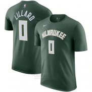 Camiseta Manga Corta Milwaukee Bucks Damian Lillard Icon Verde