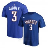 Camiseta Manga Corta Oklahoma City Thunder Josh Giddey #3 Azul