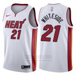 Camiseta Miami Heat Hassan Whiteside #21 2017-18 Blanco