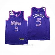 Camiseta Minnesota Timberwolves Anthony Edwards #5 Classic 2024 Violeta