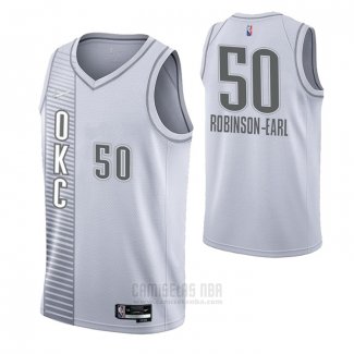 Camiseta Oklahoma City Thunder Jeremiah Robinson-Earl #50 Ciudad 2021-22 Blanco