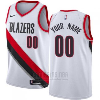 Camiseta Portland Trail Blazers Nike Personalizada 17-18 Blanco