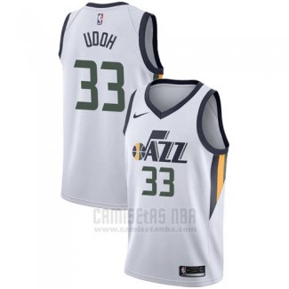 Camiseta Utah Jazz Ekpe Udoh #33 Association 2017-18 Blanco