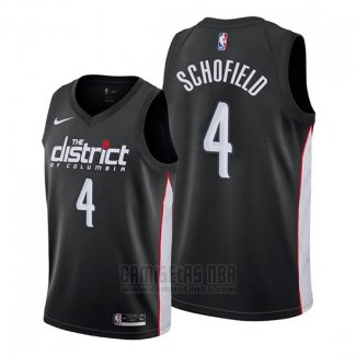 Camiseta Washington Wizards Admiral Schofield #4 Ciudad 2019-20 Negro