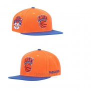 Gorra New York Knicks Hardwood Classics 50th Naranja Azul