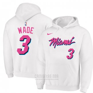 Sudaderas con Capucha Dwyane Wade Miami Heat Blanco