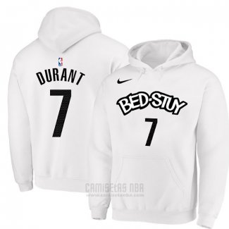 Sudaderas con Capucha Kevin Durant Brooklyn Nets Blanco 2019-20 Ciudad