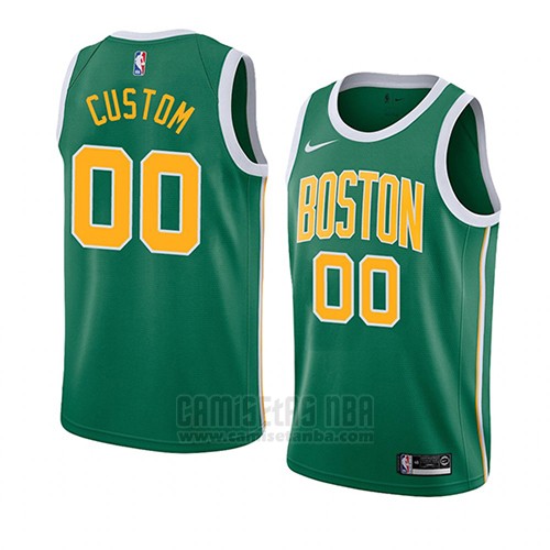 Camiseta Boston Celtics Earned 2018-19 Verde Personalizada