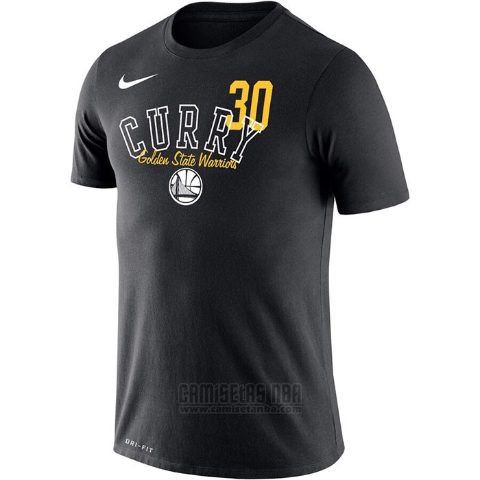 Camiseta Manga Corta Stephen Curry Golden State Warriors Negro Player ...